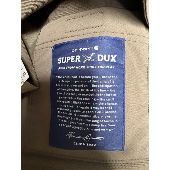 Carhartt Rain Defender Super Dux Softshell Jacket Brown Men’s Size XXL - Picture 10 of 12